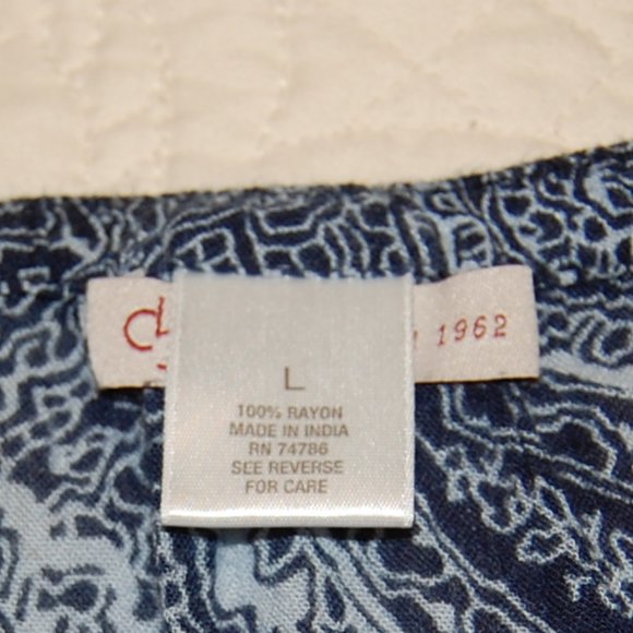 CB Blue Patterned Flouncy Skirt Size Large - Picture 9 of 9